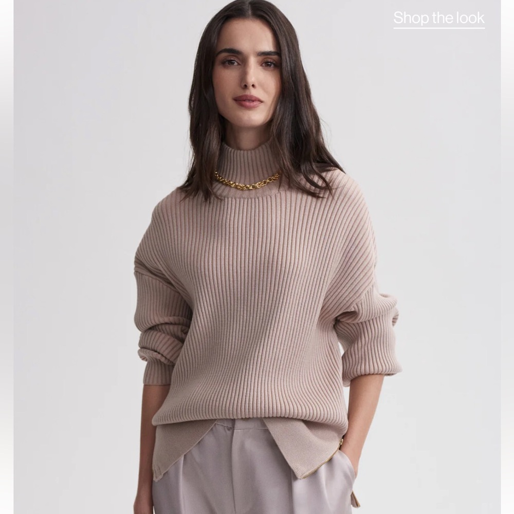 Varley Mayfair Mock Neck Knit Turtleneck Sweater Size Small NWOT